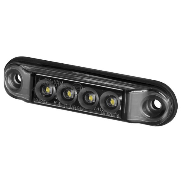 Luz de Gálibo SLIM GRAPHITE - LED IP68 - 12/24V - 4 Leds - Rojo, Ámbar y Blanco