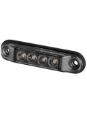 Luz de Gálibo SLIM GRAPHITE - LED IP68 - 12/24V - 4 Leds - Rojo, Ámbar y Blanco
