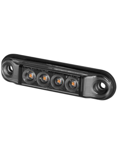 Luz de Gálibo SLIM GRAPHITE - LED IP68 - 12/24V - 4 Leds - Rojo, Ámbar y Blanco
