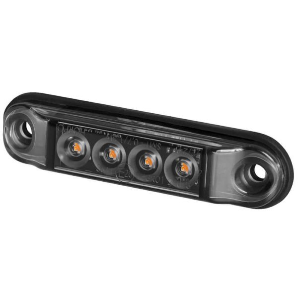 Luz de Gálibo SLIM GRAPHITE - LED IP68 - 12/24V - 4 Leds - Rojo, Ámbar y Blanco