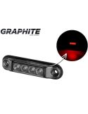 Feu de gabarit fin en graphite - LED IP68 - 12/24 V - 4 LED - Rouge, Ambre et Blanc