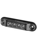 Luz de Gálibo SLIM GRAPHITE - LED IP68 - 12/24V - 4 Leds - Rojo, Ámbar y Blanco
