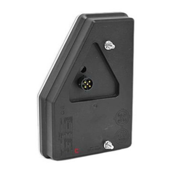 Piloto Trasero LED rectangular con triángulo y conector 5 Pin Bajonet FT-277 12V con Can-Bus Fristom | LeonLeds