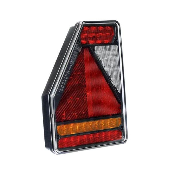 Piloto Trasero LED rectangular con triángulo y conector 5 Pin Bajonet FT-277 12V con Can-Bus Fristom | LeonLeds