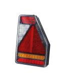 Piloto Trasero LED rectangular con triángulo y conector 5 Pin Bajonet FT-277 12V con Can-Bus Fristom | LeonLeds