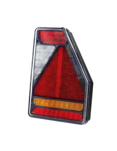 Piloto Trasero LED rectangular con triángulo y conector 5 Pin Bajonet FT-277 12V con Can-Bus Fristom | LeonLeds