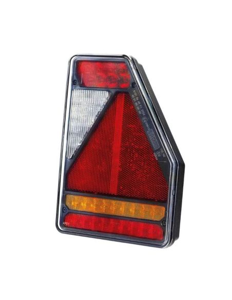 Piloto Trasero LED rectangular con triángulo y conector 5 Pin Bajonet FT-277 12V con Can-Bus Fristom | LeonLeds