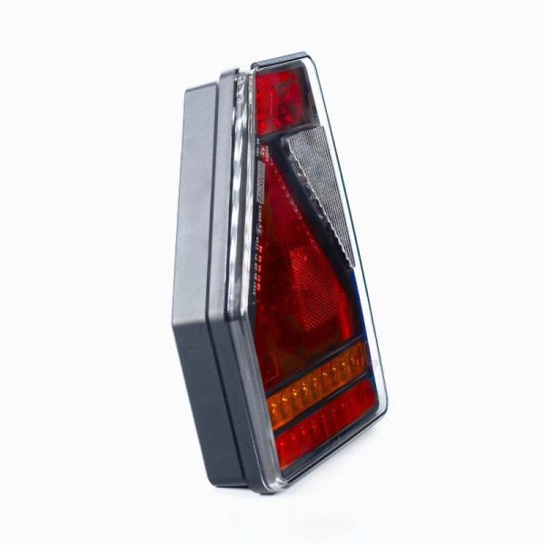 Piloto Trasero LED rectangular con triángulo y conector 5 Pin Bajonet FT-277 12V con Can-Bus Fristom | LeonLeds