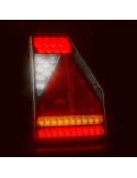 Piloto Trasero LED rectangular con triángulo y conector 5 Pin Bajonet FT-277 12V con Can-Bus Fristom | LeonLeds