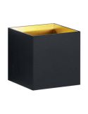 Aplique de pared interior LED cuadrado LOUIS 2 luces arriba y abajo negro