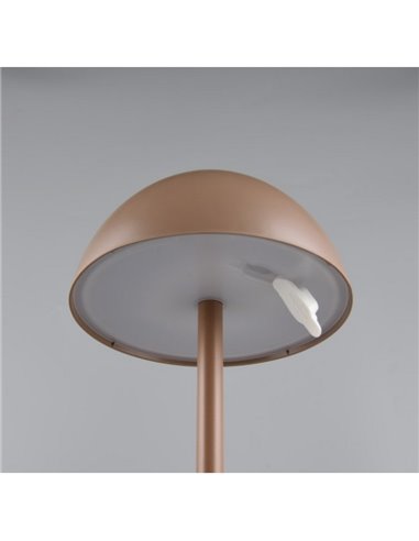 Lampe de table LED rechargeable RICARDO avec éclairage direct et indirect, 1,7 W, 240 lm, 3 000 K, IP54