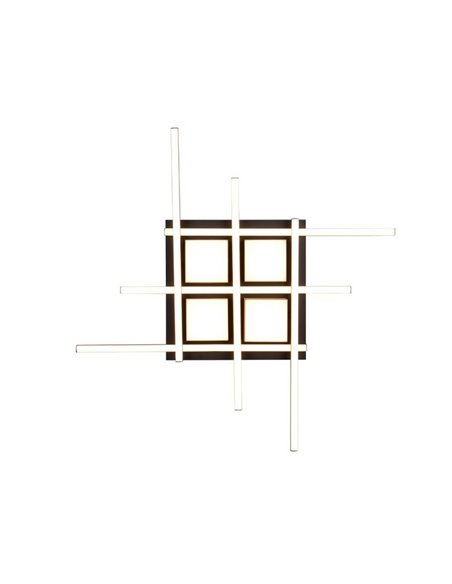 Luminária de teto LED quadrada ROGER com função de memória, regulável, 35 W, 4050 lm, 2700 - 6500 K, IP20