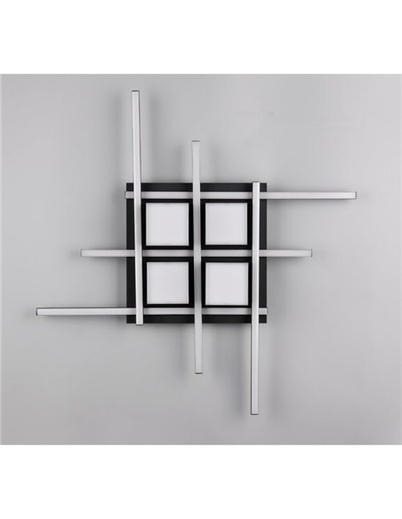 Luminária de teto LED quadrada ROGER com função de memória, regulável, 35 W, 4050 lm, 2700 - 6500 K, IP20