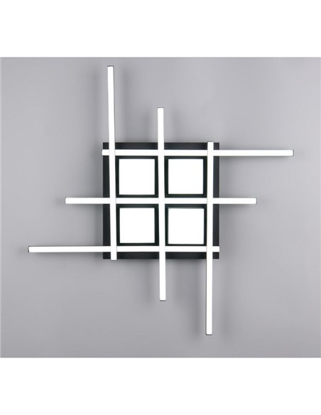 Luminária de teto LED quadrada ROGER com função de memória, regulável, 35 W, 4050 lm, 2700 - 6500 K, IP20