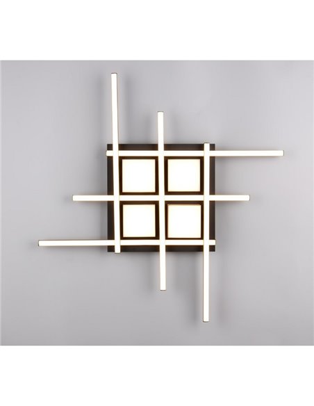 Luminária de teto LED quadrada ROGER com função de memória, regulável, 35 W, 4050 lm, 2700 - 6500 K, IP20