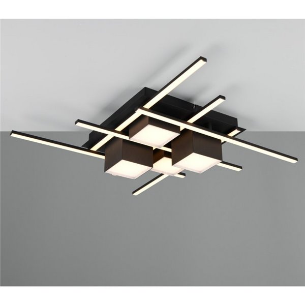 Plafonnier LED carré ROGER avec fonction mémoire, dimmable, 35W, 4050lm, 2700 - 6500K, IP20