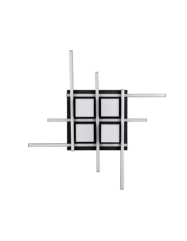 Luminária de teto LED quadrada ROGER com função de memória, regulável, 35 W, 4050 lm, 2700 - 6500 K, IP20