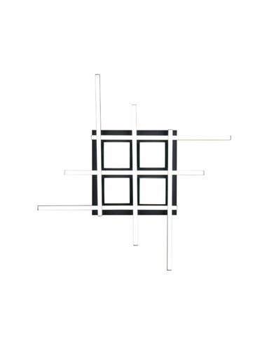 Luminária de teto LED quadrada ROGER com função de memória, regulável, 35 W, 4050 lm, 2700 - 6500 K, IP20