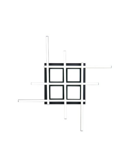 Luminária de teto LED quadrada ROGER com função de memória, regulável, 35 W, 4050 lm, 2700 - 6500 K, IP20