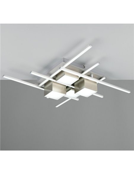 Plafonnier LED ROGER à intensité variable avec télécommande, fonction mémoire, 35 W, 4 050 lm, 2 700-6 500 K, IP20