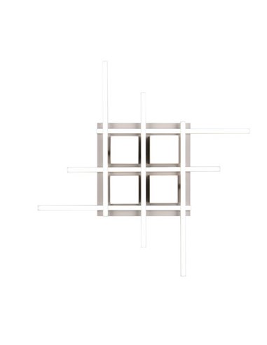 Luminária de teto LED quadrada ROGER com controle remoto e dimerizável 35W 4050lm 2700 - 6500K IP20