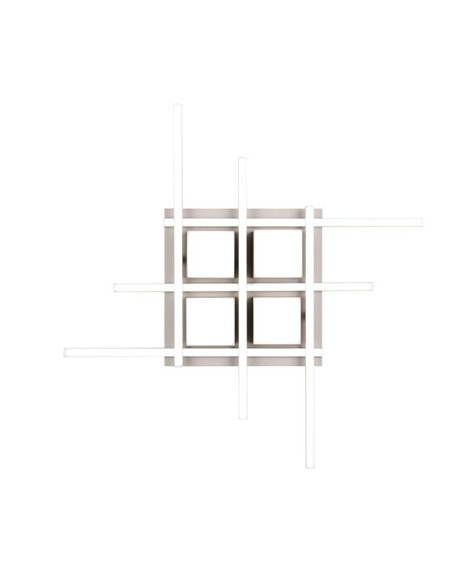 Luminária de teto LED quadrada ROGER com controle remoto e dimerizável 35W 4050lm 2700 - 6500K IP20