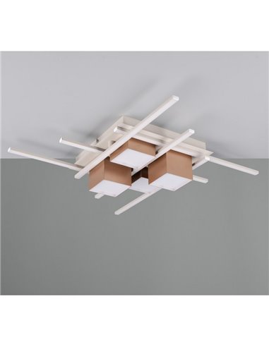 Plafón de techo LED cuadrado ROGER con mando a distancia y regulable 35W 4050lm 2700 - 6500K IP20 