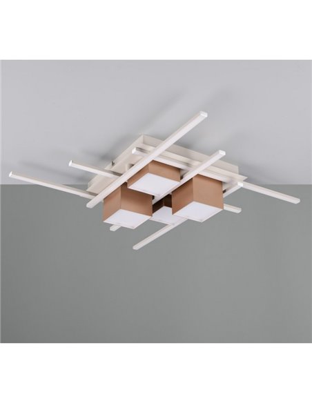 Plafón de techo LED cuadrado ROGER con mando a distancia y regulable 35W 4050lm 2700 - 6500K IP20 