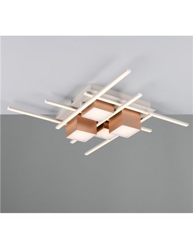 Plafonnier LED carré ROGER avec télécommande et variateur 35W 4050lm 2700 - 6500K IP20
