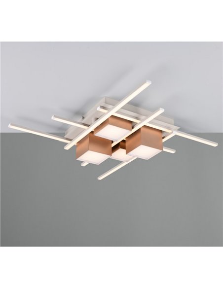 Plafón de techo LED cuadrado ROGER con mando a distancia y regulable 35W 4050lm 2700 - 6500K IP20 