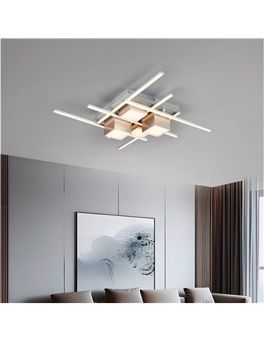 Plafón de techo LED cuadrado ROGER con mando a distancia y regulable 35W 4050lm 2700 - 6500K IP20 