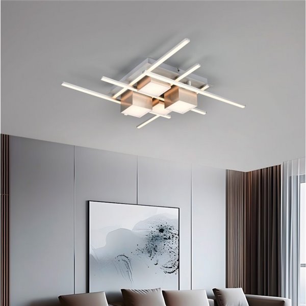 Plafonnier LED carré ROGER avec télécommande et variateur 35W 4050lm 2700 - 6500K IP20