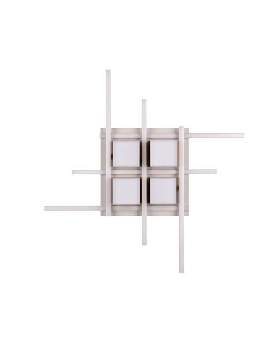 Luminária de teto LED quadrada ROGER com controle remoto e dimerizável 35W 4050lm 2700 - 6500K IP20