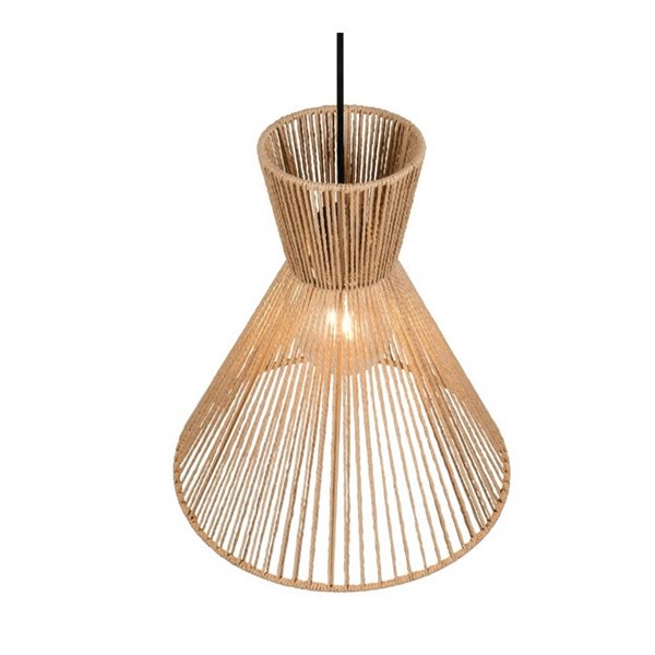 Plafonnier avec abat-jour en papier tressé ROSALIE, ampoule excl. 1x E27 max. 28W IP20