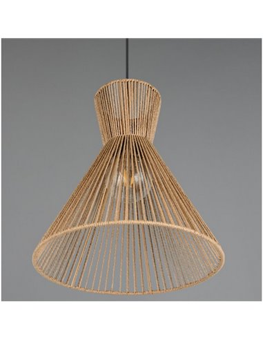 Plafonnier avec abat-jour en papier tressé ROSALIE, ampoule excl. 1x E27 max. 28W IP20