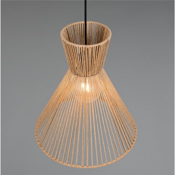 Plafonnier avec abat-jour en papier tressé ROSALIE, ampoule excl. 1x E27 max. 28W IP20