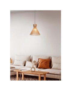 Plafonnier avec abat-jour en papier tressé ROSALIE, ampoule excl. 1x E27 max. 28W IP20 2