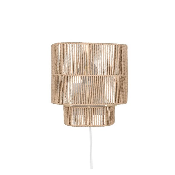 Applique murale SATNA finition naturelle, interrupteur intégré, ampoule exclue. 1x E27 max. 25 W IP20