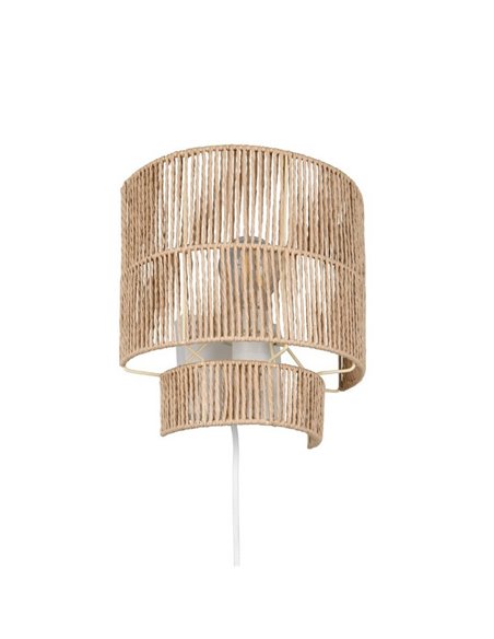 Applique murale SATNA finition naturelle, interrupteur intégré, ampoule exclue. 1x E27 max. 25 W IP20