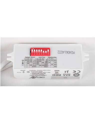 Plafón de techo LED cuadrado SIRIUS con sensor de movimiento 19W 2050lm 3000K IP20