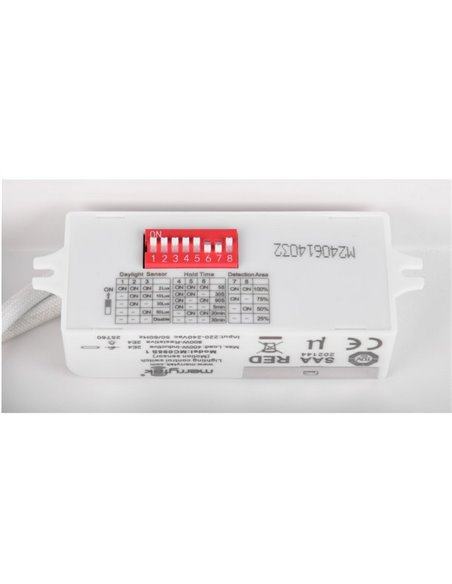 Plafón de techo LED cuadrado SIRIUS con sensor de movimiento 19W 2050lm 3000K IP20