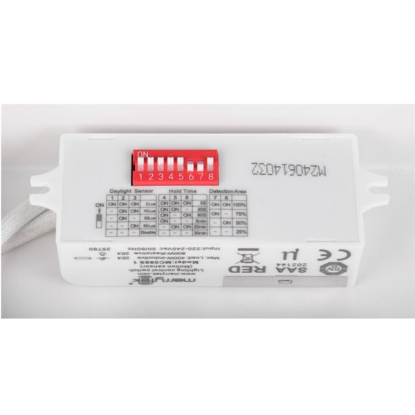 Luminária de teto quadrada LED SIRIUS com sensor de movimento 19W 2050lm 3000K IP20