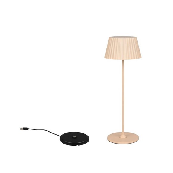 Candeeiro de mesa LED SUAREZ com base de carregamento, regulável, 1,5 W, 200 lm, 3000 K, IP44