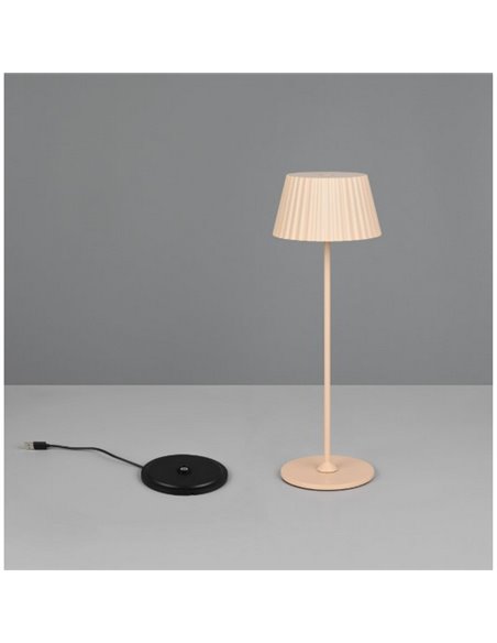 Candeeiro de mesa LED SUAREZ com base de carregamento, regulável, 1,5 W, 200 lm, 3000 K, IP44