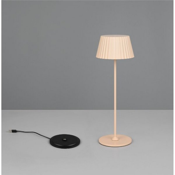 Candeeiro de mesa LED SUAREZ com base de carregamento, regulável, 1,5 W, 200 lm, 3000 K, IP44