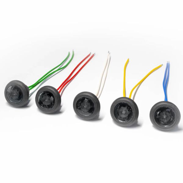 Galibo LED fumê mini redondo luz embutida Âmbar, Branco, Vermelho, Azul, Verde FT-074 Escuro A R1 SM1