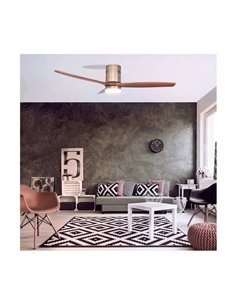 Ventilateur avec lumière LED, bois foncé YEN, 15W 1500Lm CCT 2