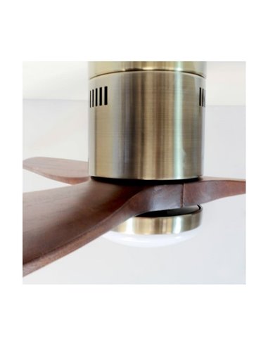 Ventilador con luz LED, madera oscura YEN, 15W 1500Lm CCT