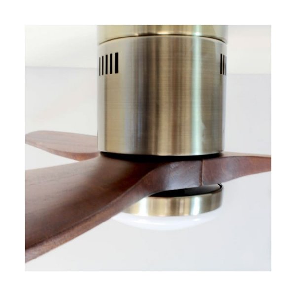 Ventilador con luz LED, madera oscura YEN, 15W 1500Lm CCT