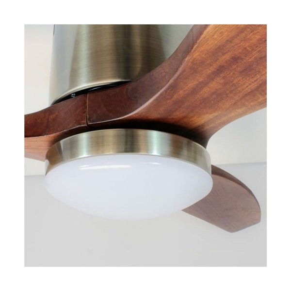 Ventilador con luz LED, madera oscura YEN, 15W 1500Lm CCT